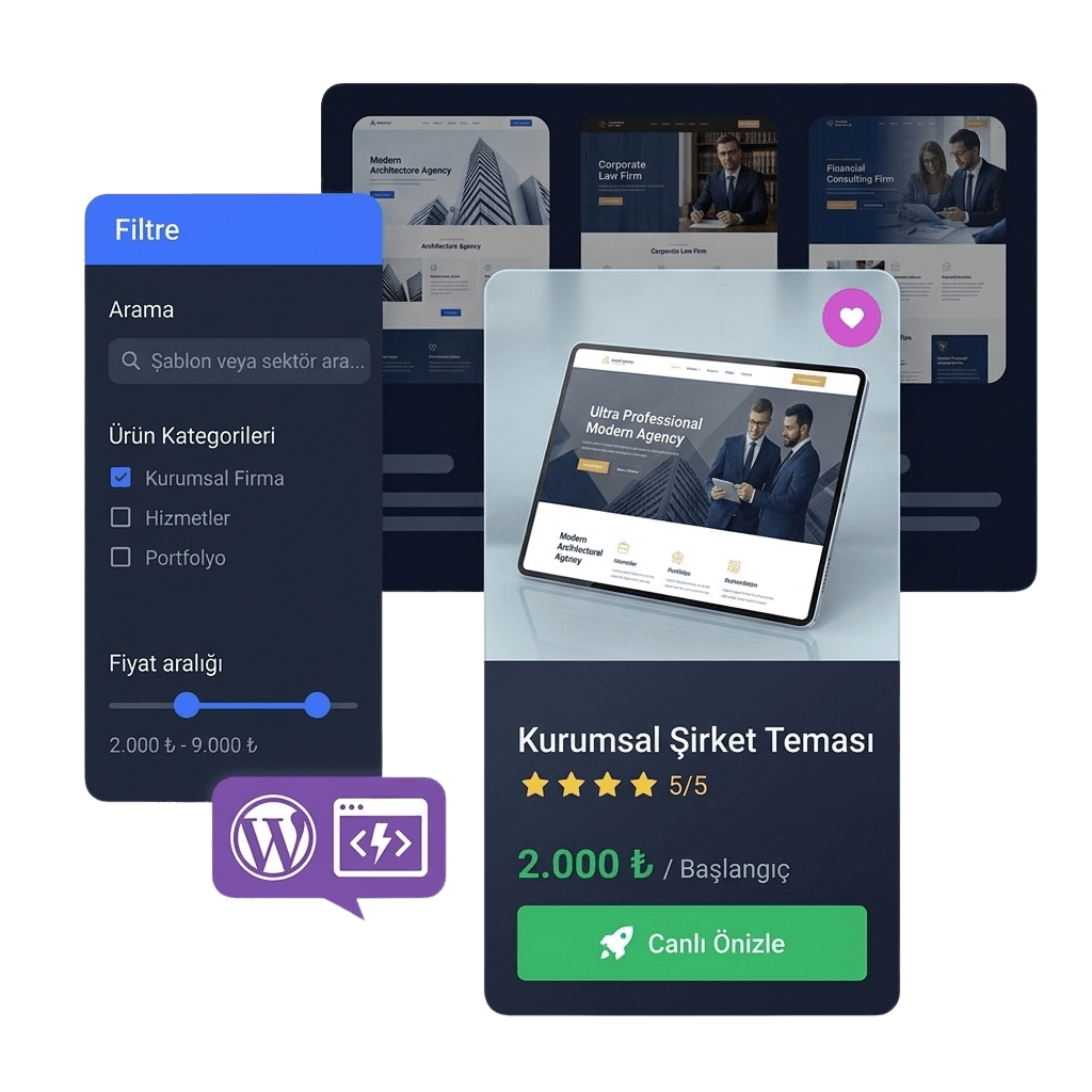 Mobil Uyumlu Kurumsal Hazır Web Sitesi Teması ve Yönetim Paneli - Çözüm Online